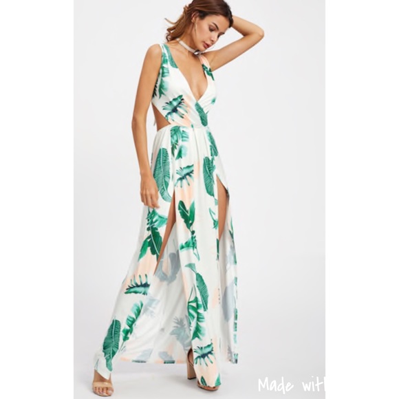 Relisted ✨Maxi Dress High Side Slits - Picture 3 of 6